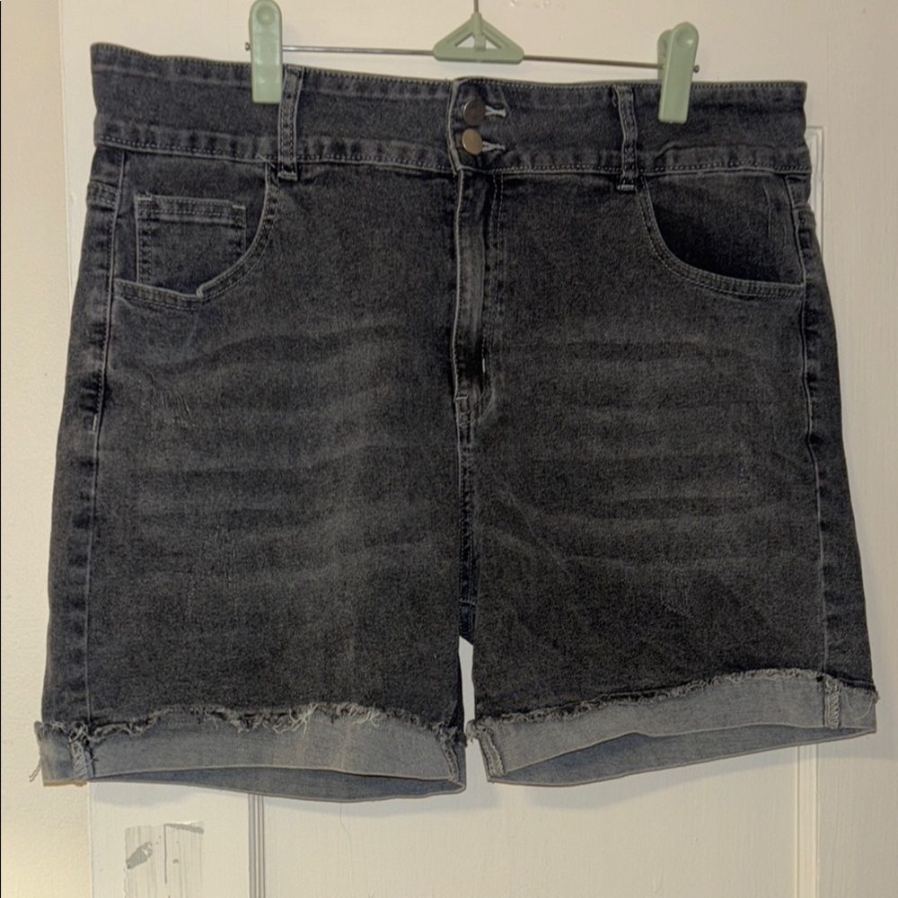 Women's Black Denim Shorts